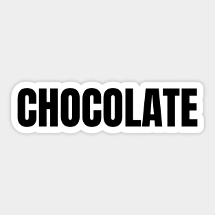 Chocolate Word - Simple Bold Text Sticker